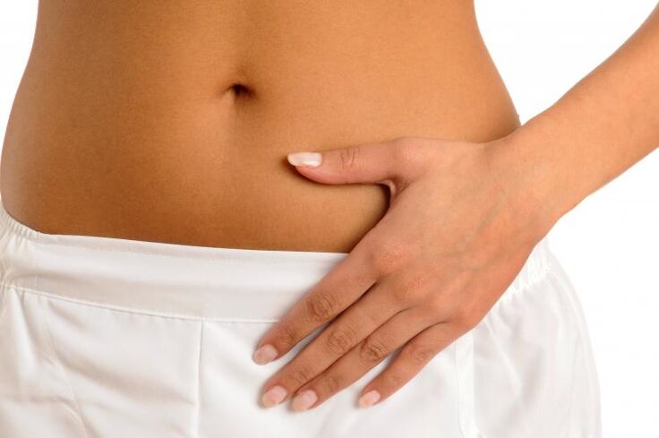 Péng am ënneschte Bauch als Symptom vum Cystitis a Frae